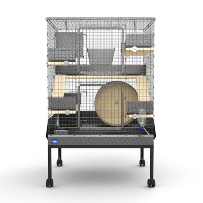 Quality Cage Crafters Silver Vein Townhome - 36" Tall Deluxe Bundle