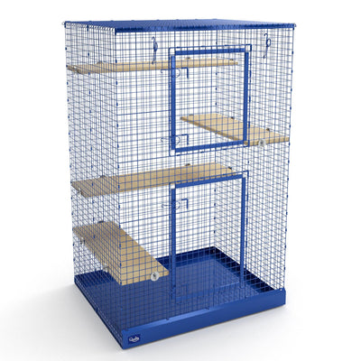 Chinchilla Mansion Blue Chinchilla Cage - Handmade in the USA! 