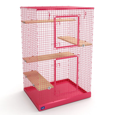 Chinchilla Mansion Pink Chinchilla Cage - Handmade in the USA! 