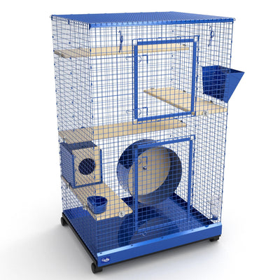 Quality Cage Crafters Quality Blue Mansion - 48" Tall Starter Bundle