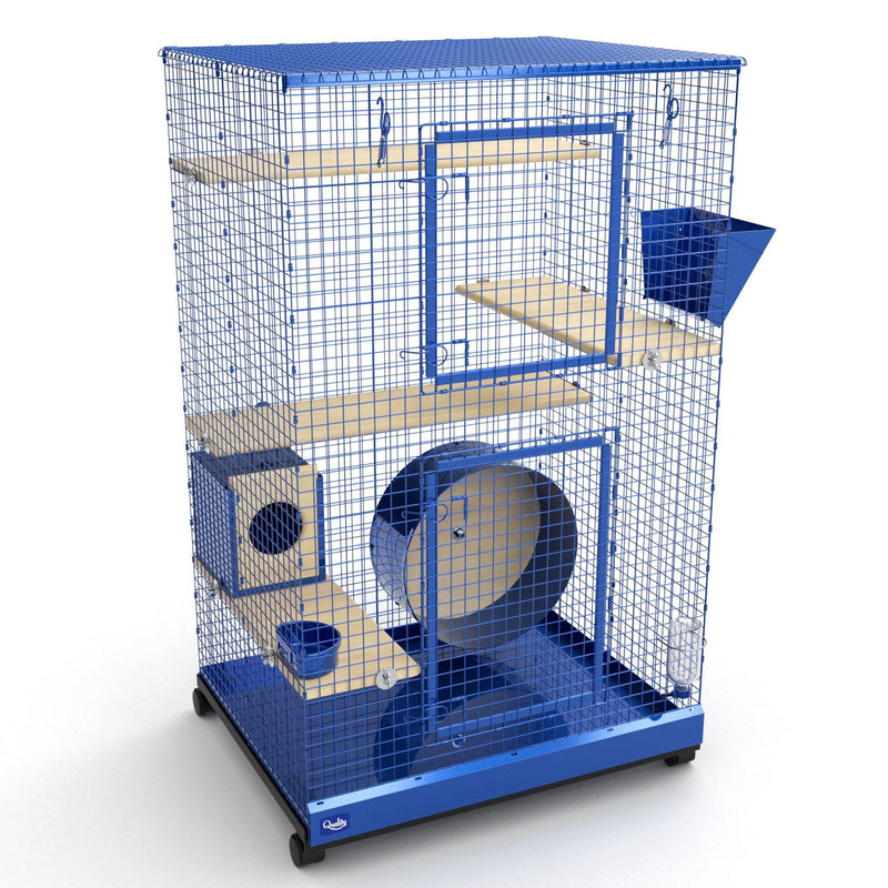 Quality Cage Crafters Quality Blue Mansion - 48" Tall Starter Bundle